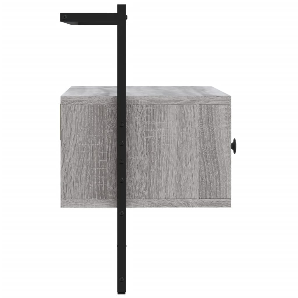 szürke sonoma szerelt fa fali TV szekrény 60,5 x 30 x 51 cm