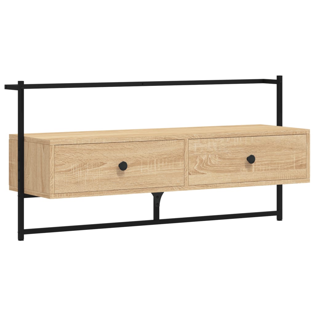sonoma tölgy szerelt fa fali TV szekrény 100,5 x 30 x 51 cm
