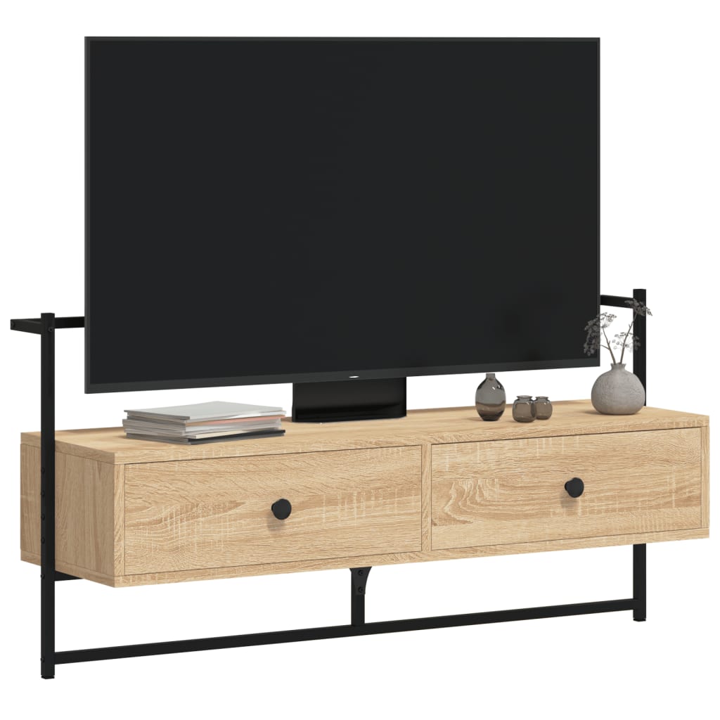 sonoma tölgy szerelt fa fali TV szekrény 100,5 x 30 x 51 cm
