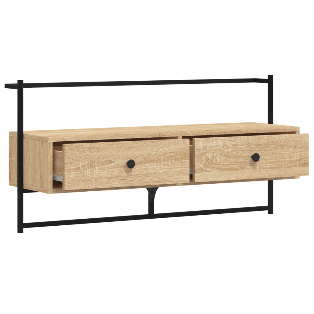 sonoma tölgy szerelt fa fali TV szekrény 100,5 x 30 x 51 cm