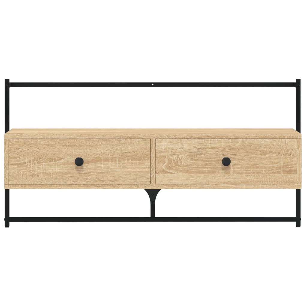 sonoma tölgy szerelt fa fali TV szekrény 100,5 x 30 x 51 cm