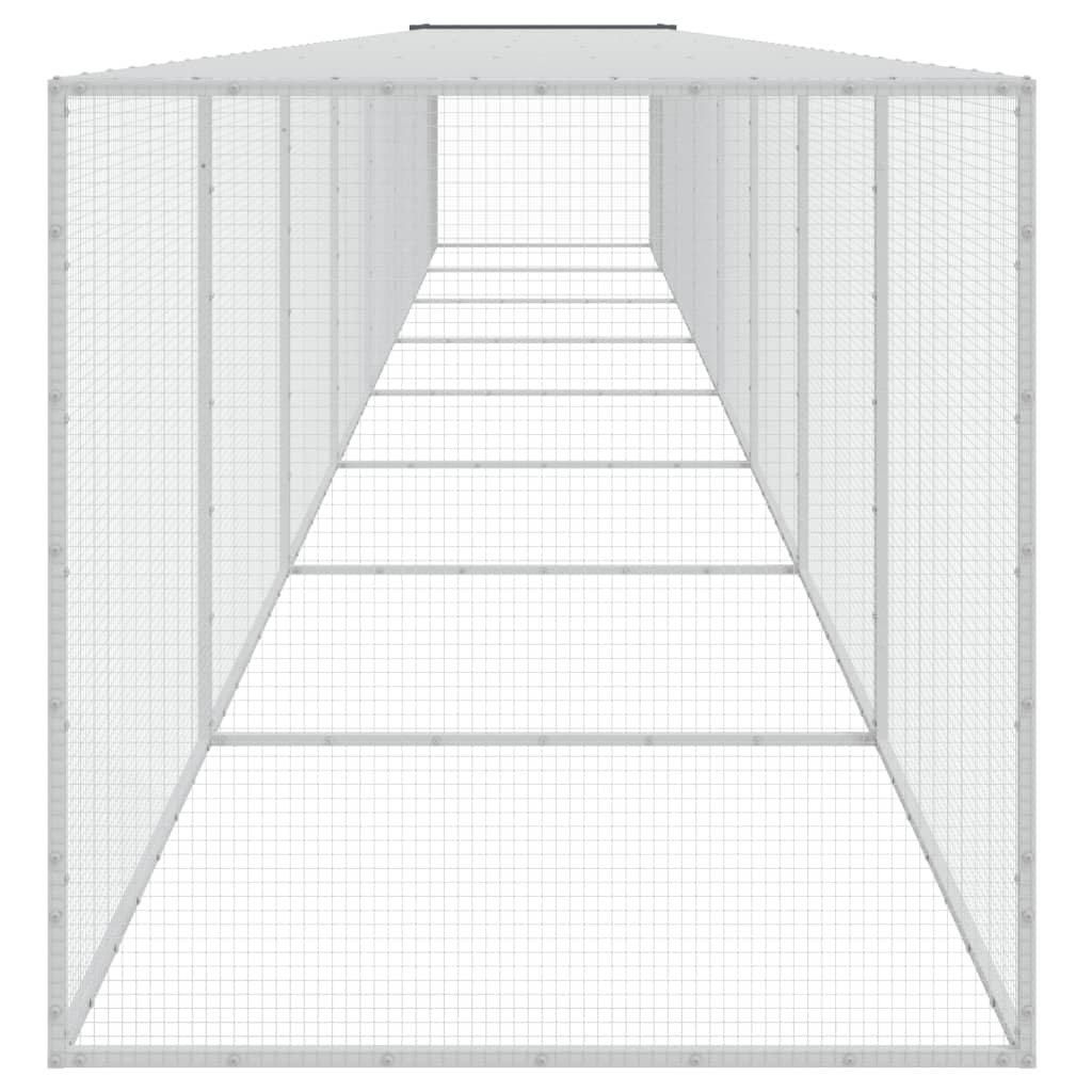 antracitszürke horganyzott acél tyúkketrec tetővel 803x98x90 cm