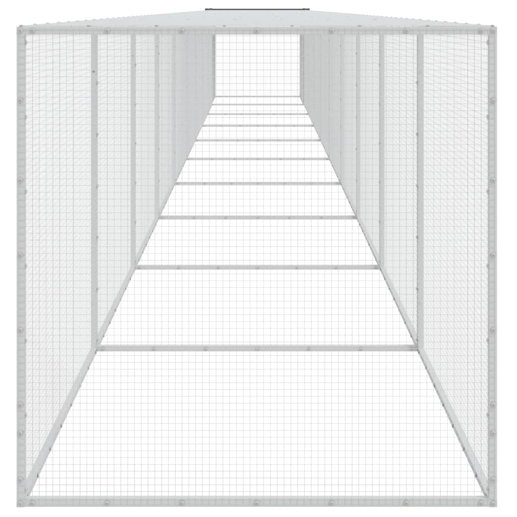 antracitszürke horganyzott acél tyúkketrec tetővel 1003x98x90cm