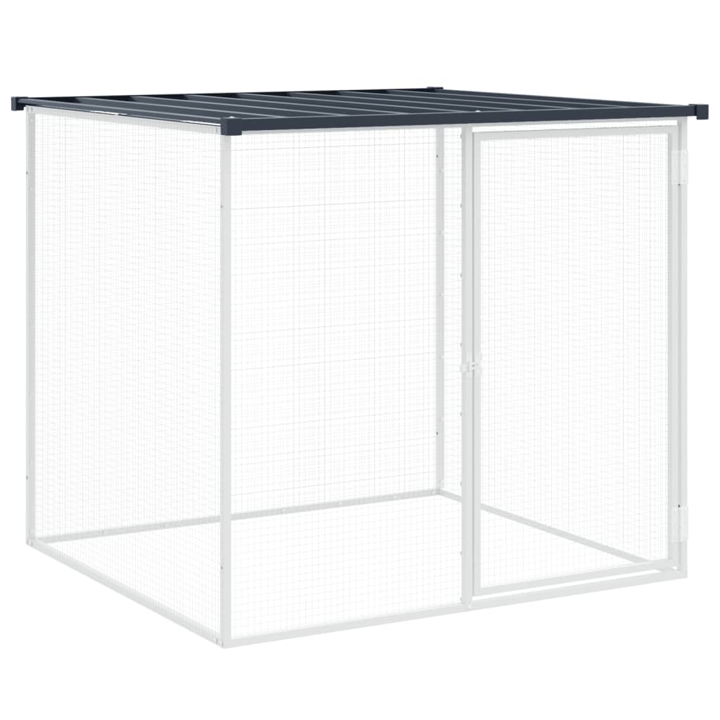 antracitszürke horganyzott acél tyúkketrec tetővel 803x98x90 cm