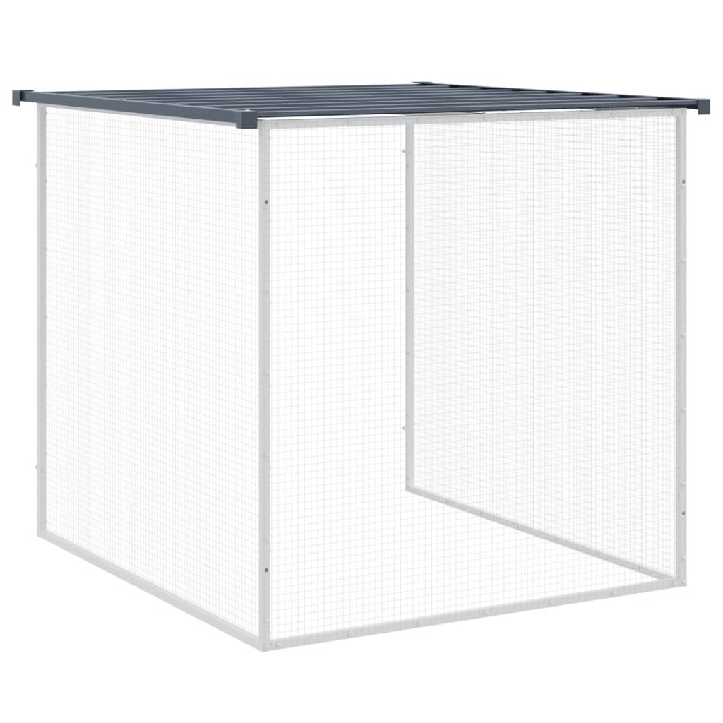 antracitszürke horganyzott acél tyúkketrec tetővel 1003x98x90cm