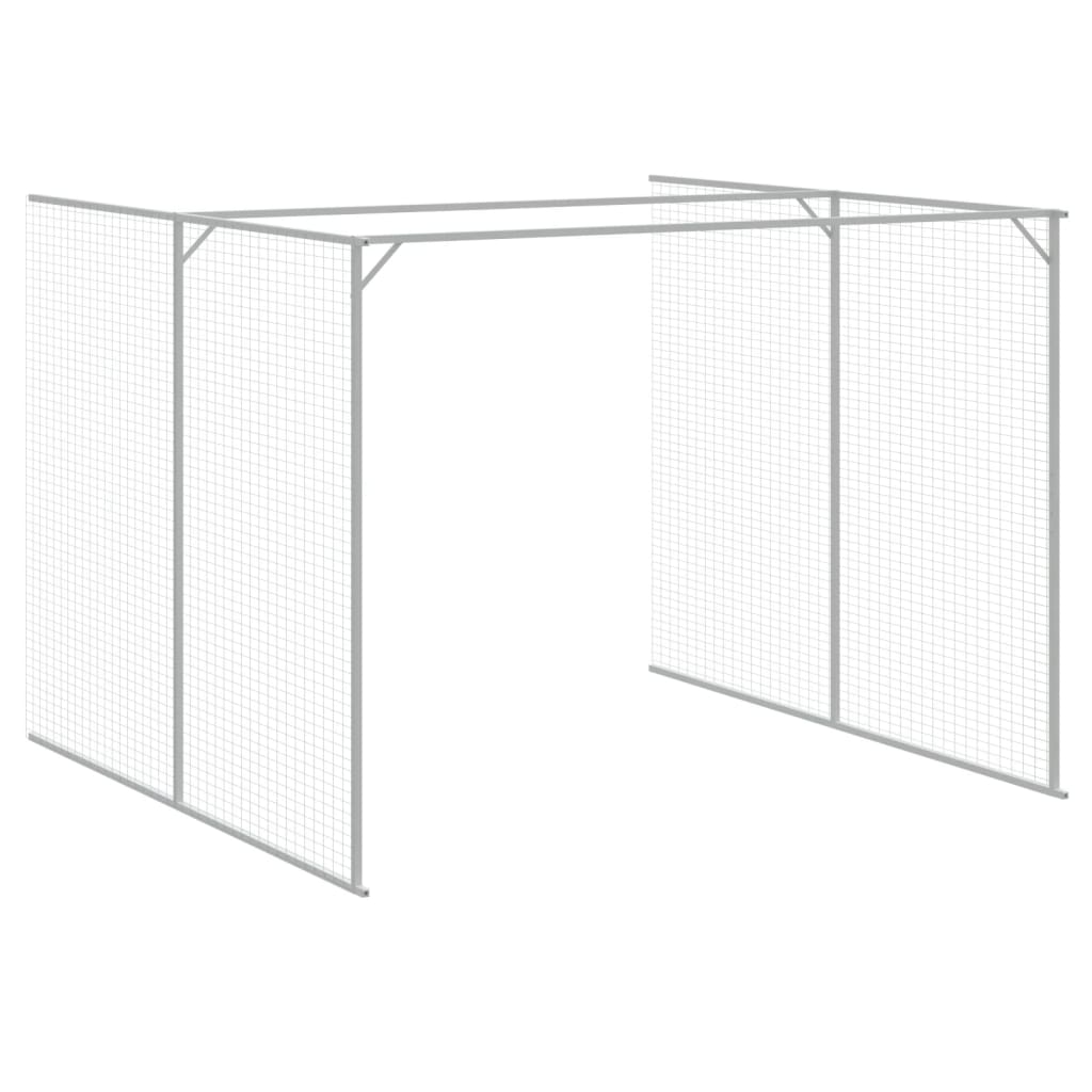 antracitszürke horganyzott acél kutyakennel 214x1273x181 cm