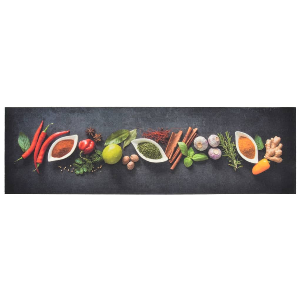 mosható fűszermintás bársony konyhaszőnyeg 45 x 150 cm