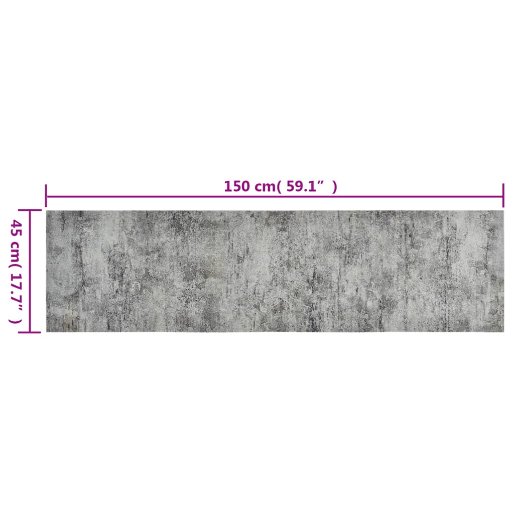 mosható betonmintás bársony konyhaszőnyeg 45 x 150 cm
