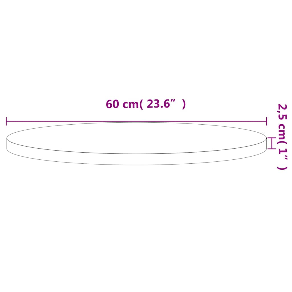 tömör bükkfa kerek asztallap Ø60 x 2,5 cm