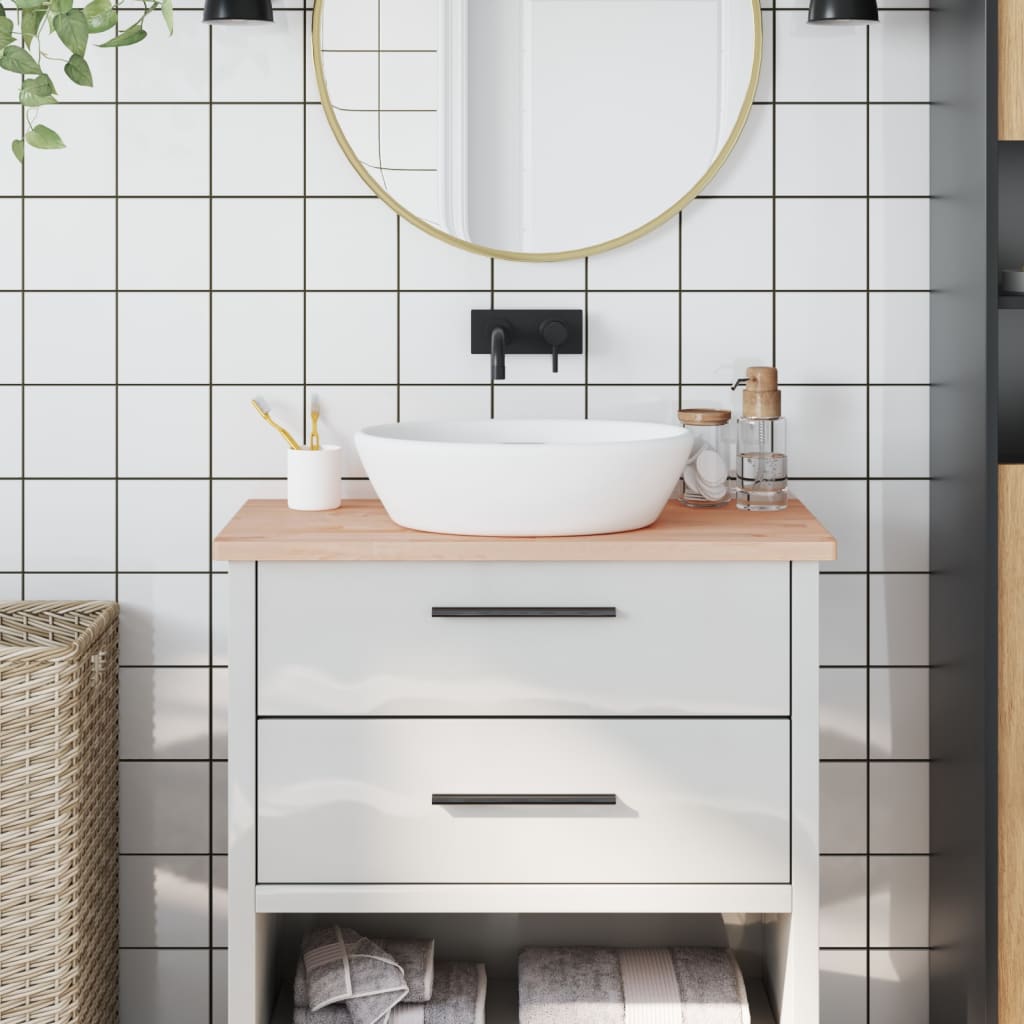 tömör bükkfa fürdőszobai pult 80 x 40 x 2,5 cm