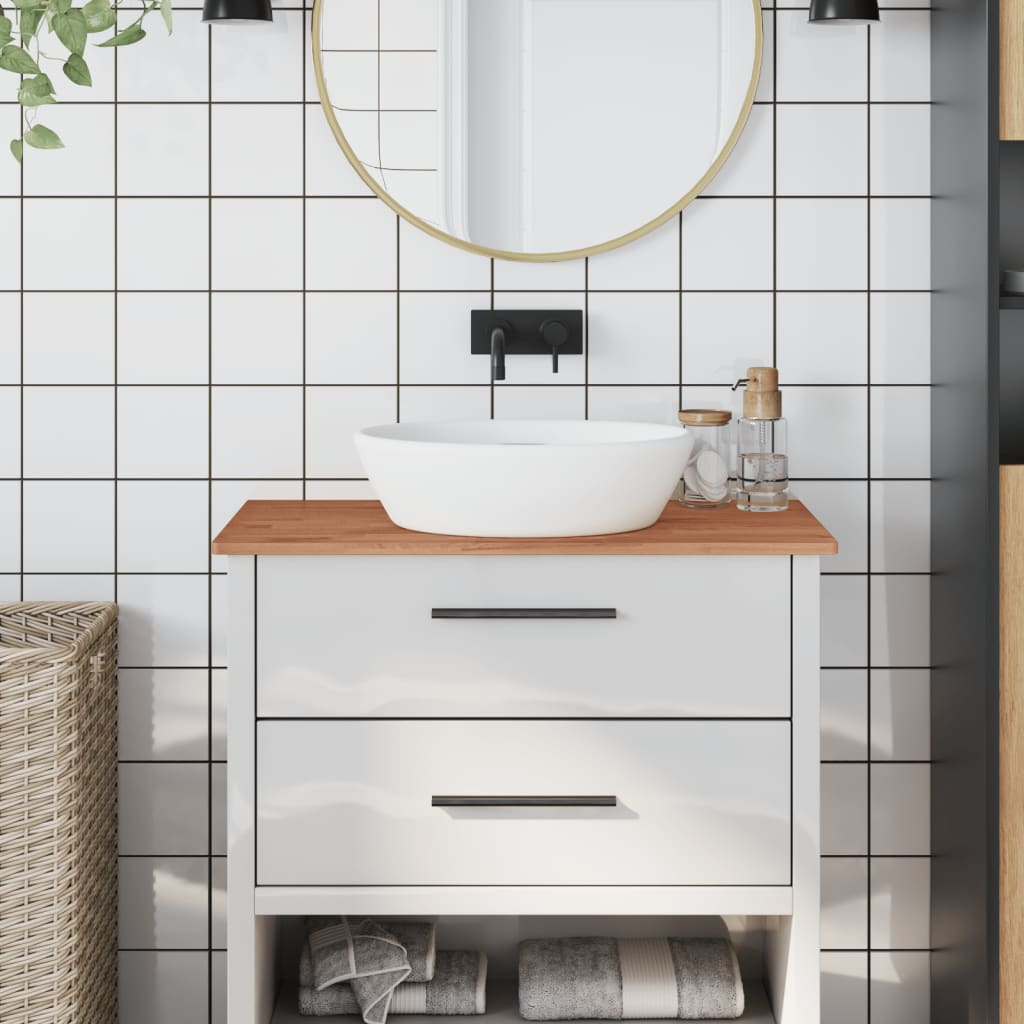 tömör bükkfa fürdőszobai pult 80x40x1,5 cm