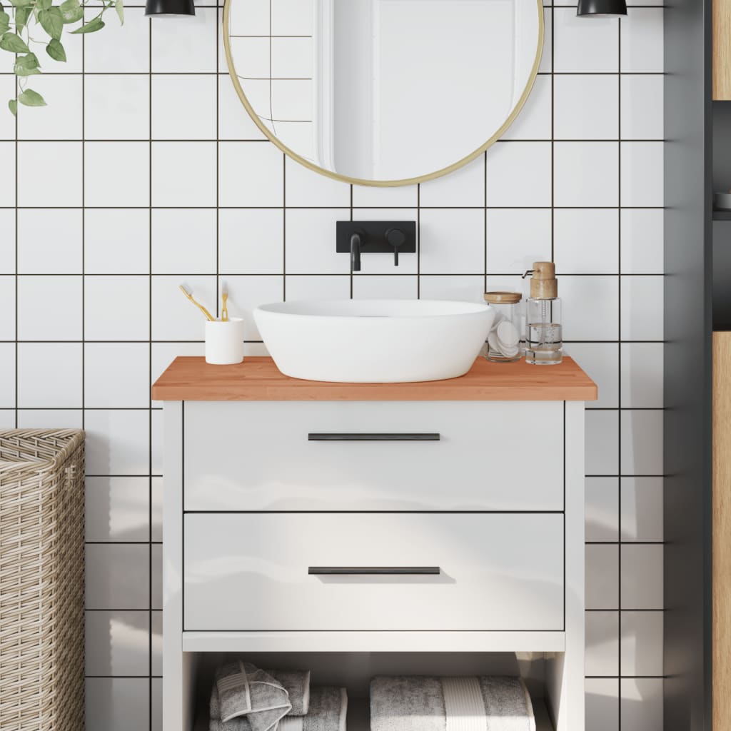tömör bükkfa fürdőszobai pult 80 x 40 x 2,5 cm