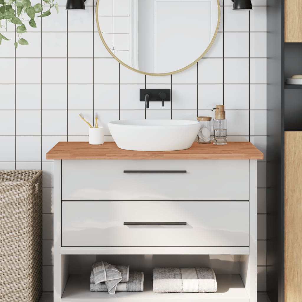 tömör bükkfa fürdőszobai pult 100 x 60 x 2,5 cm