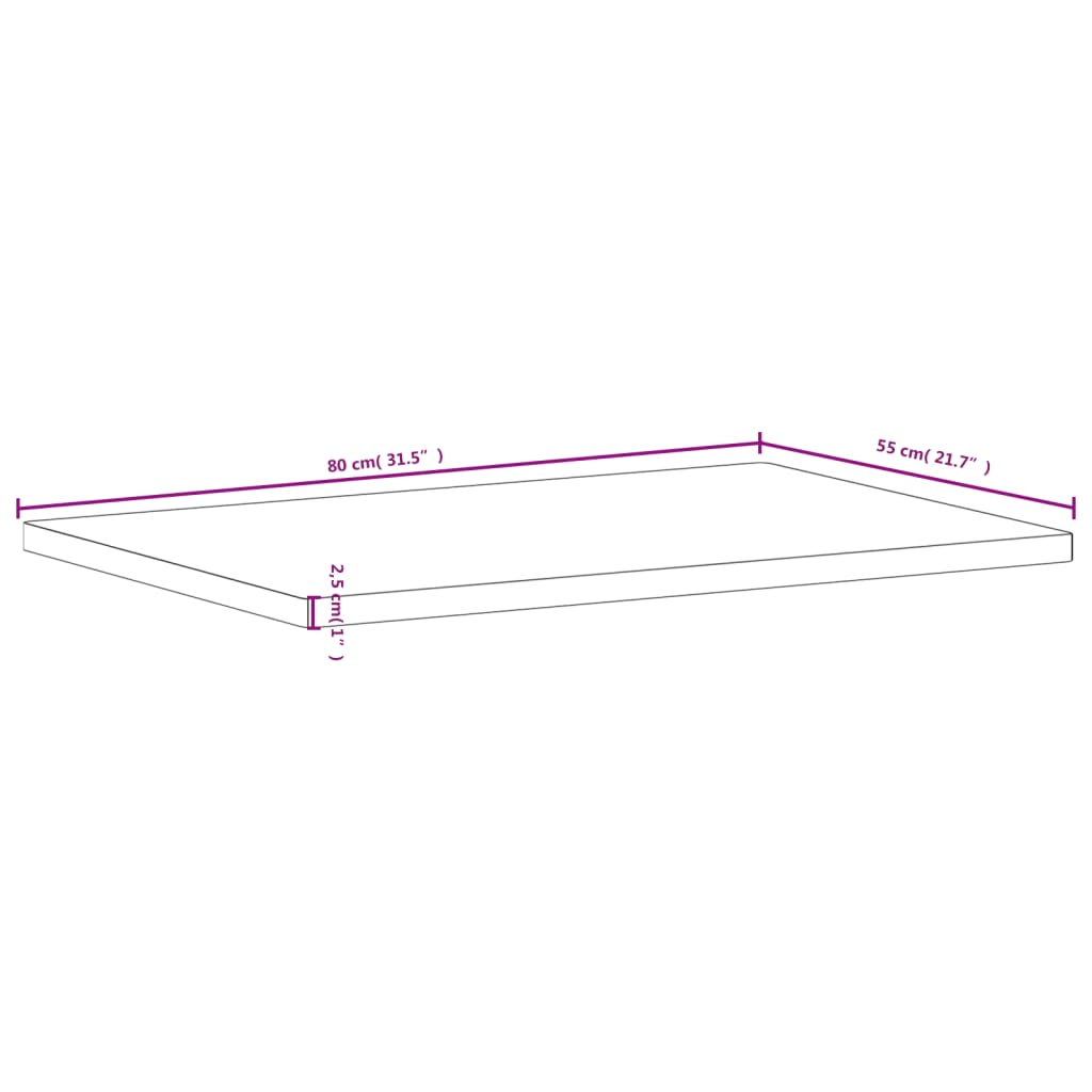 tömör bükkfa íróasztallap 80 x 55 x 2,5 cm