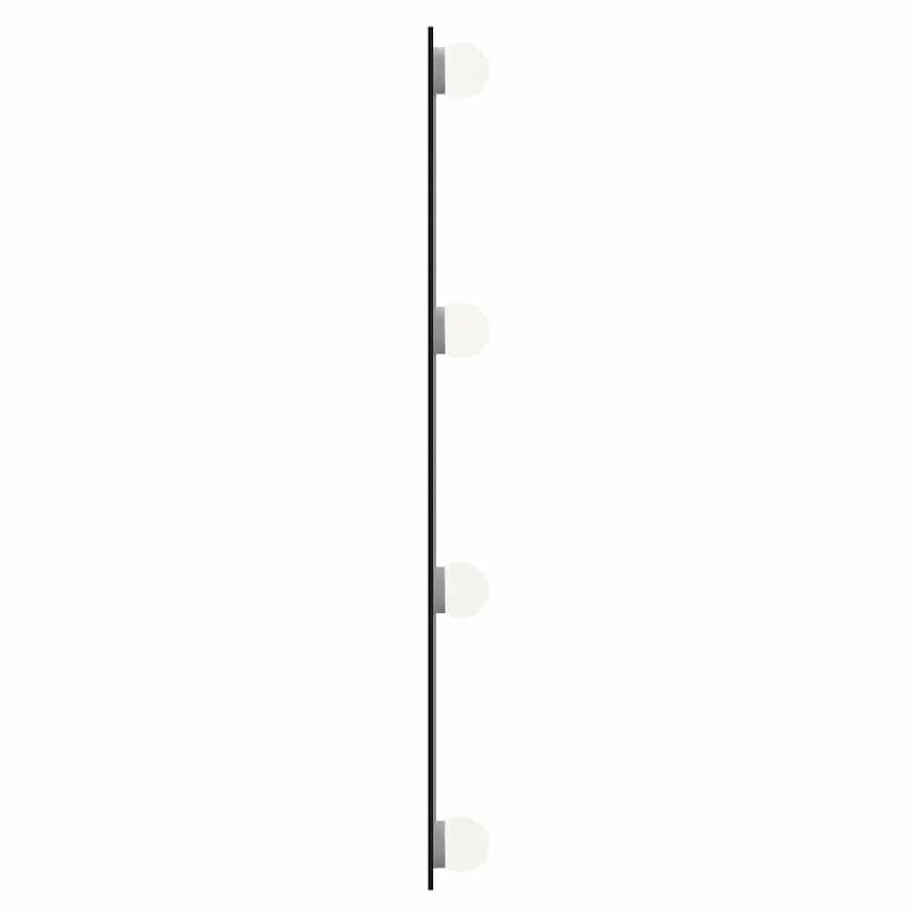 téglalap alakú üveg falitükör LED-lámpákkal 30 x 60 cm