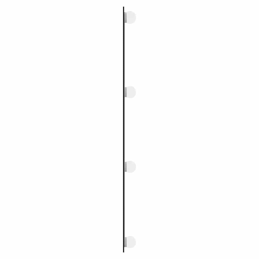 téglalap alakú üveg falitükör LED fényekkel 30 x 80 cm