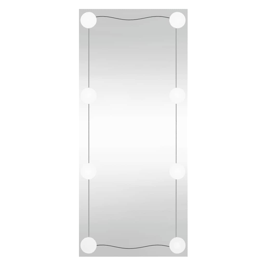 téglalap alakú üveg falitükör LED fényekkel 40 x 80 cm
