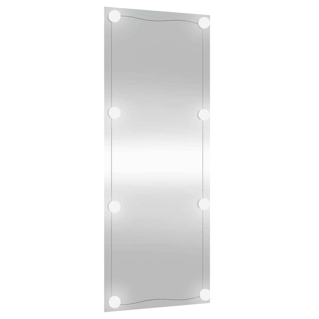 téglalap alakú üveg falitükör LED fényekkel 40 x 100 cm