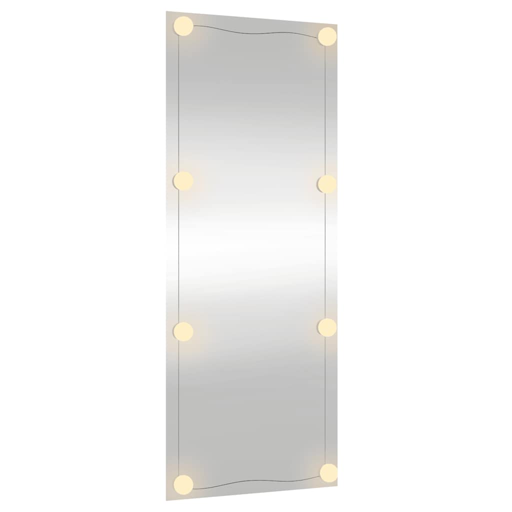 téglalap alakú üveg falitükör LED fényekkel 40 x 100 cm