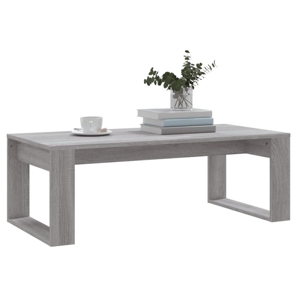 szürke sonoma szerelt fa dohányzóasztal 102x50x35 cm