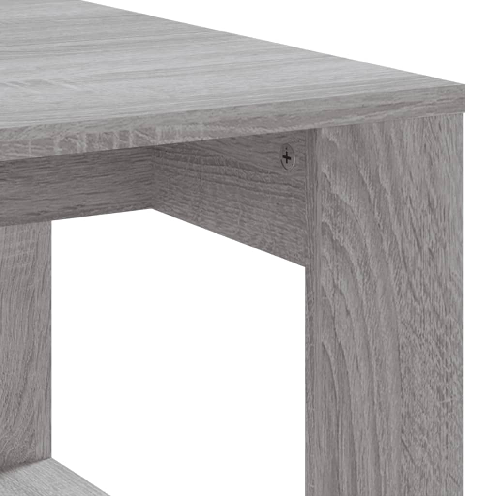 szürke sonoma szerelt fa dohányzóasztal 102x50x35 cm