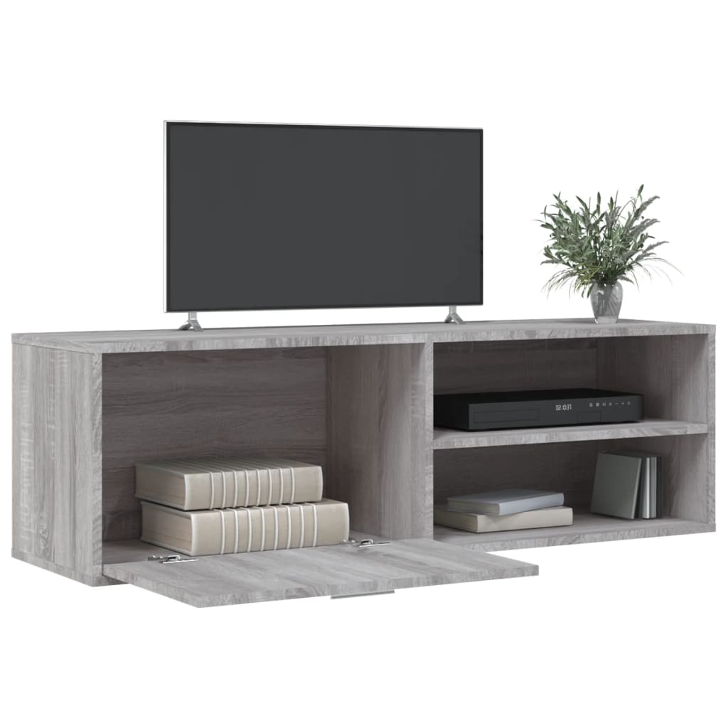 szürke sonoma szerelt fa TV-szekrény 120 x 34 x 37 cm