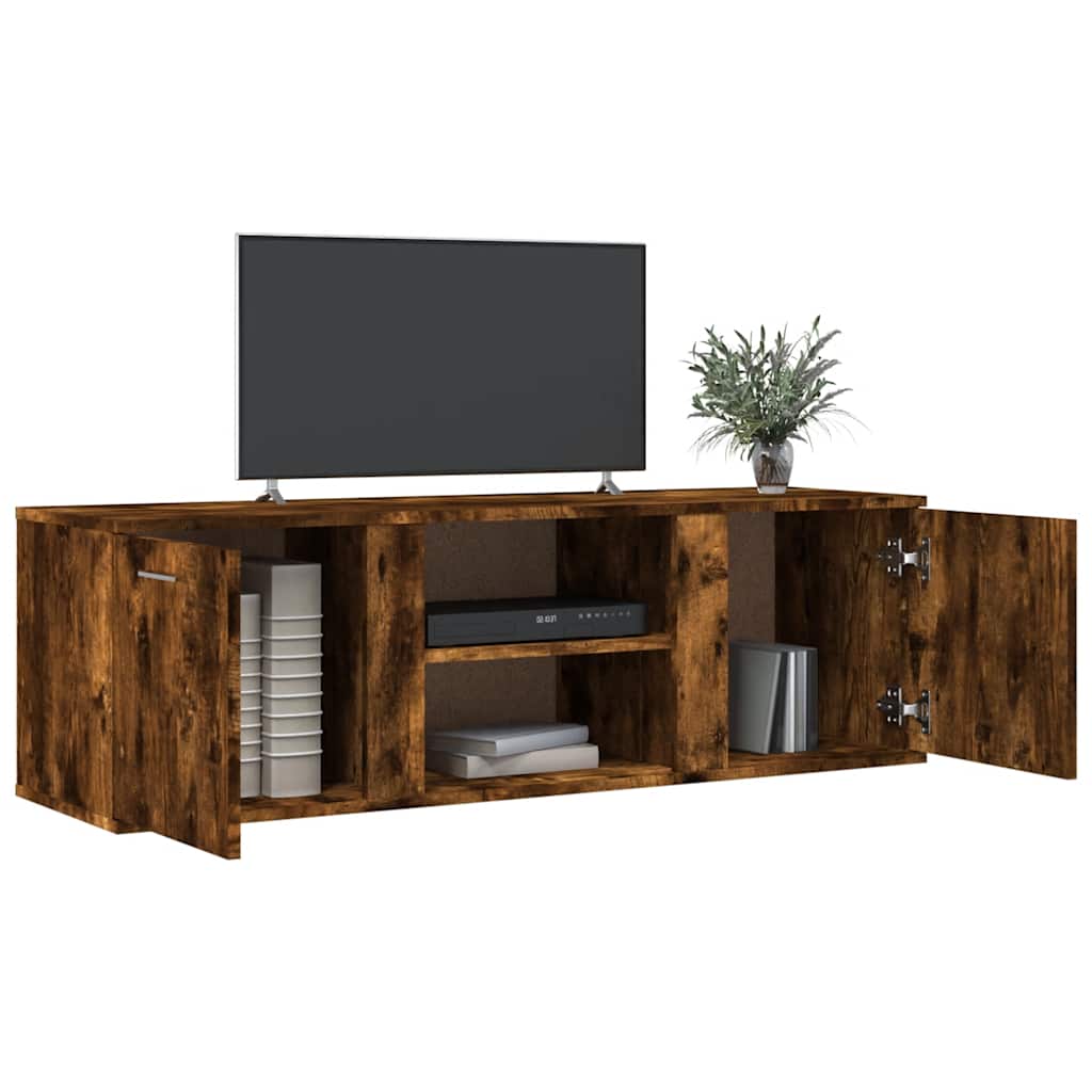 füstös tölgy színű szerelt fa TV-szekrény 120x34x37 cm