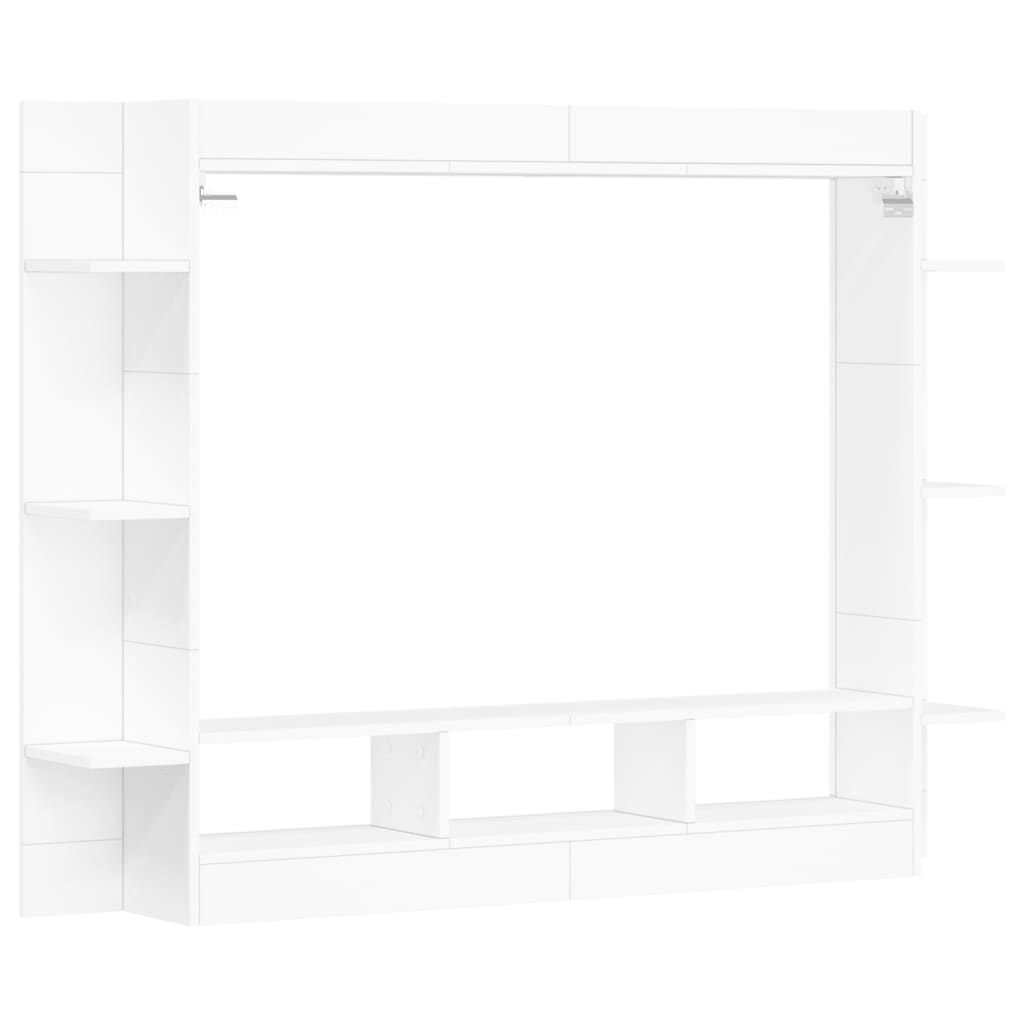 fehér szerelt fa TV-szekrény 152 x 22 x 113 cm