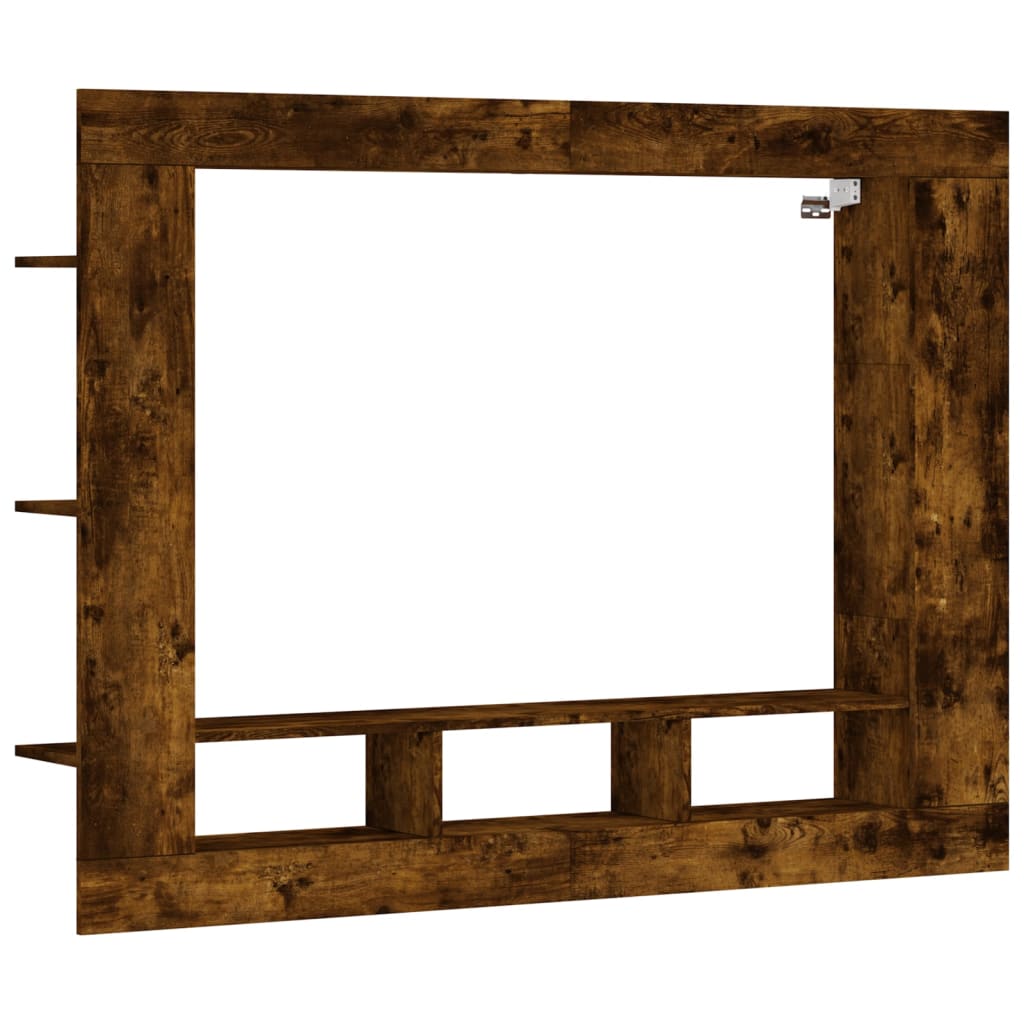 füstös tölgy színű szerelt fa TV-szekrény 152x22x113 cm