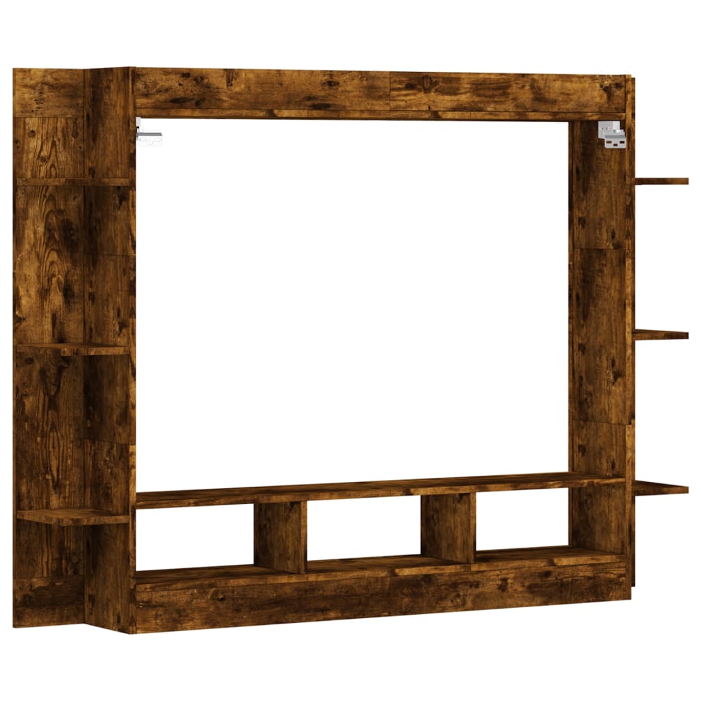 füstös tölgy színű szerelt fa TV-szekrény 152x22x113 cm