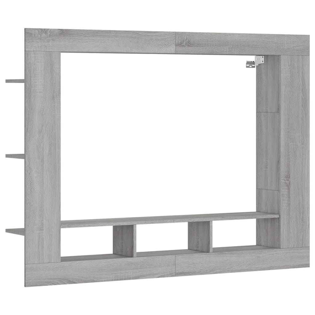 szürke sonoma színű szerelt fa TV-szekrény 152x22x113 cm