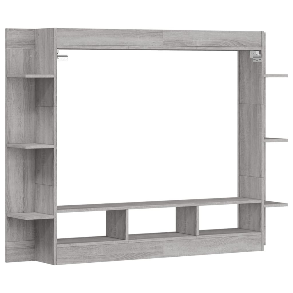 szürke sonoma színű szerelt fa TV-szekrény 152x22x113 cm