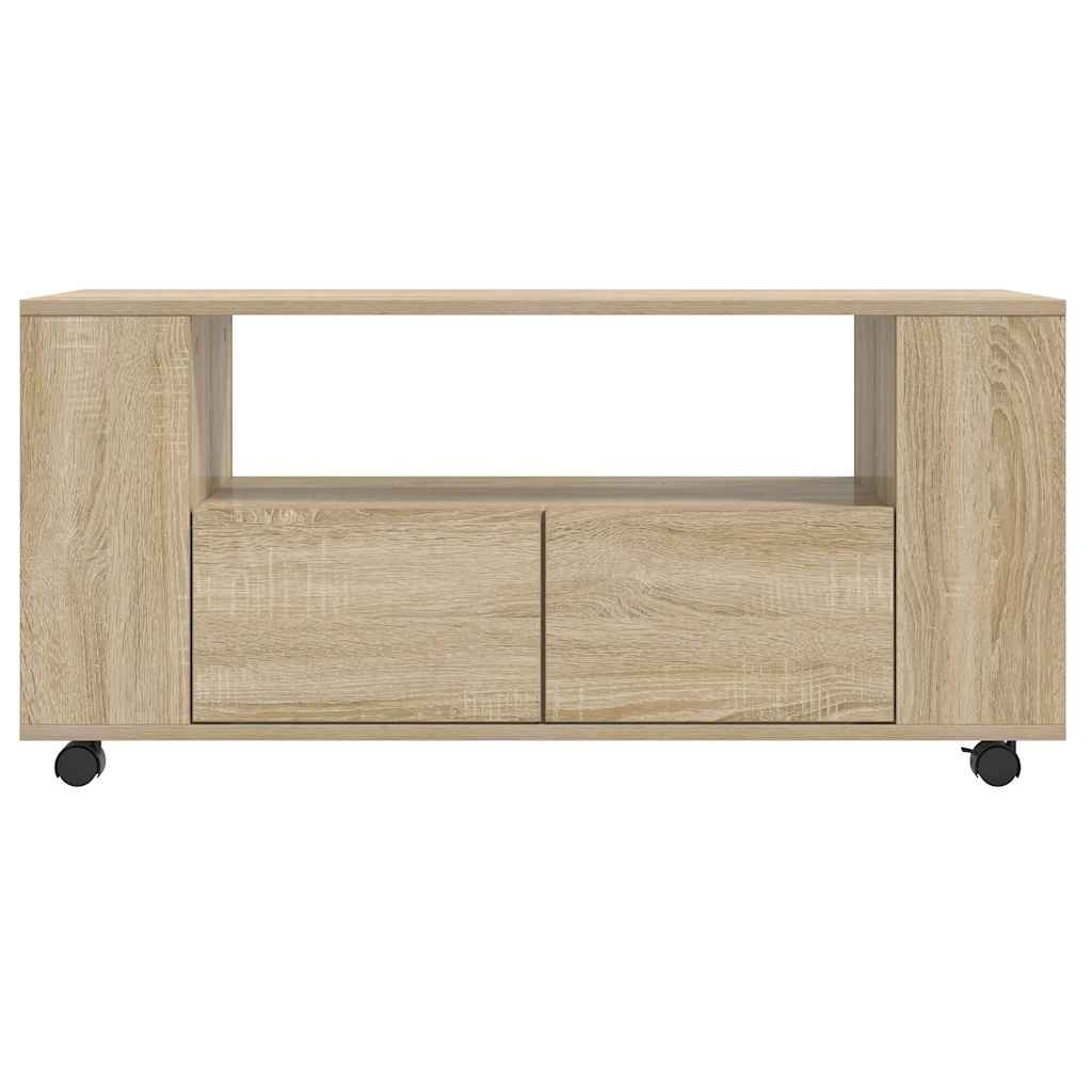 sonoma tölgy színű szerelt fa TV-szekrény 102 x 34,5 x 43 cm
