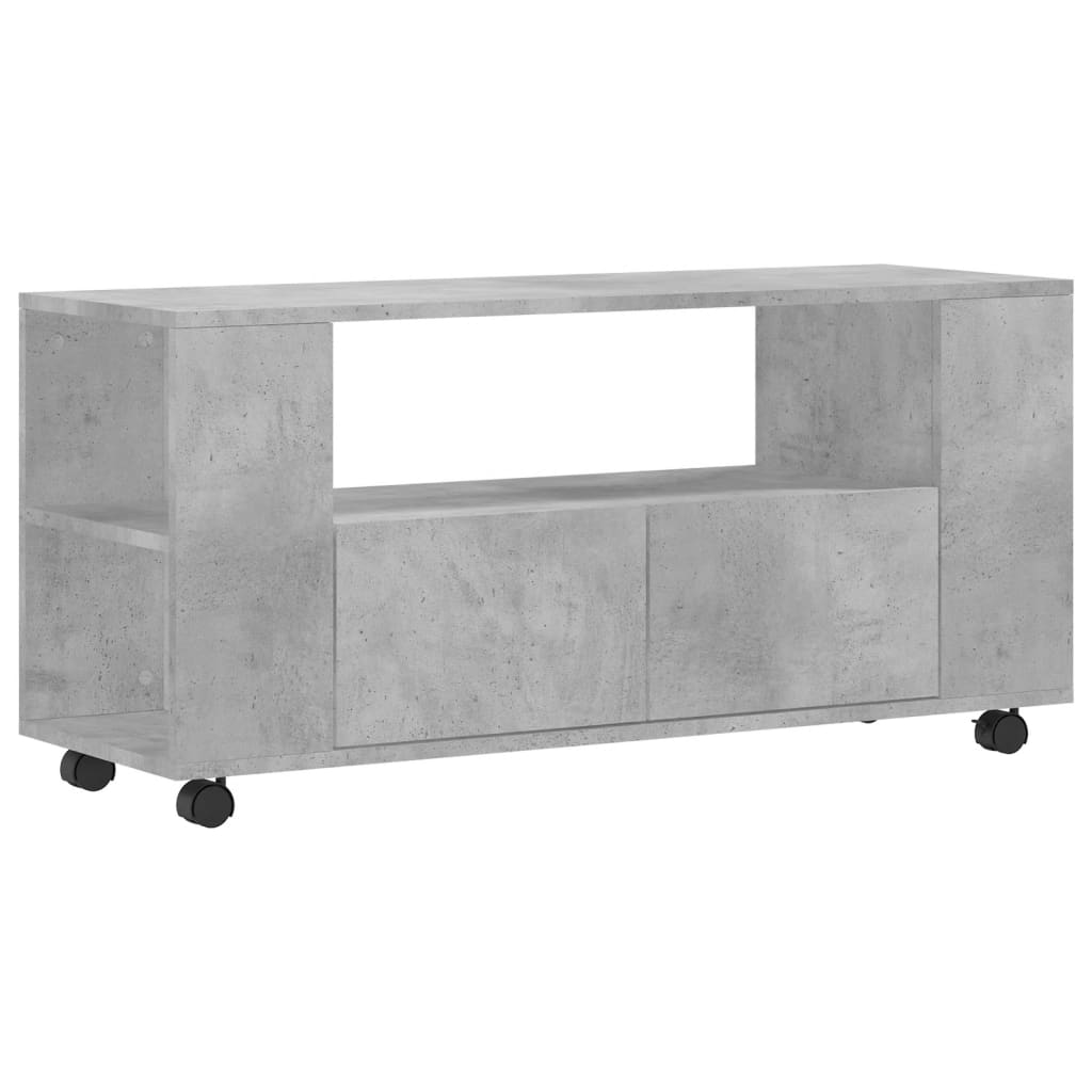 betonszürke szerelt fa TV-szekrény 102x34,5x43 cm