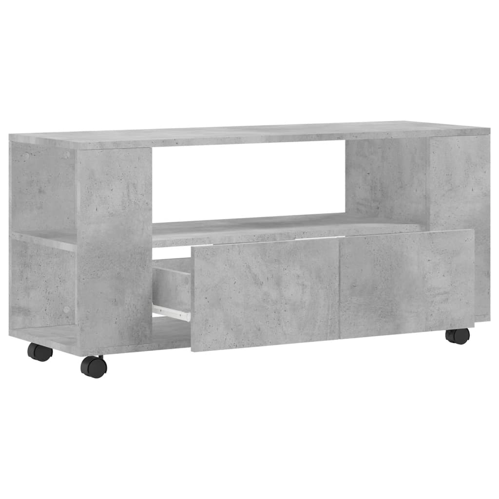 betonszürke szerelt fa TV-szekrény 102x34,5x43 cm
