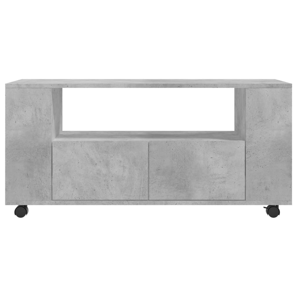 betonszürke szerelt fa TV-szekrény 102x34,5x43 cm