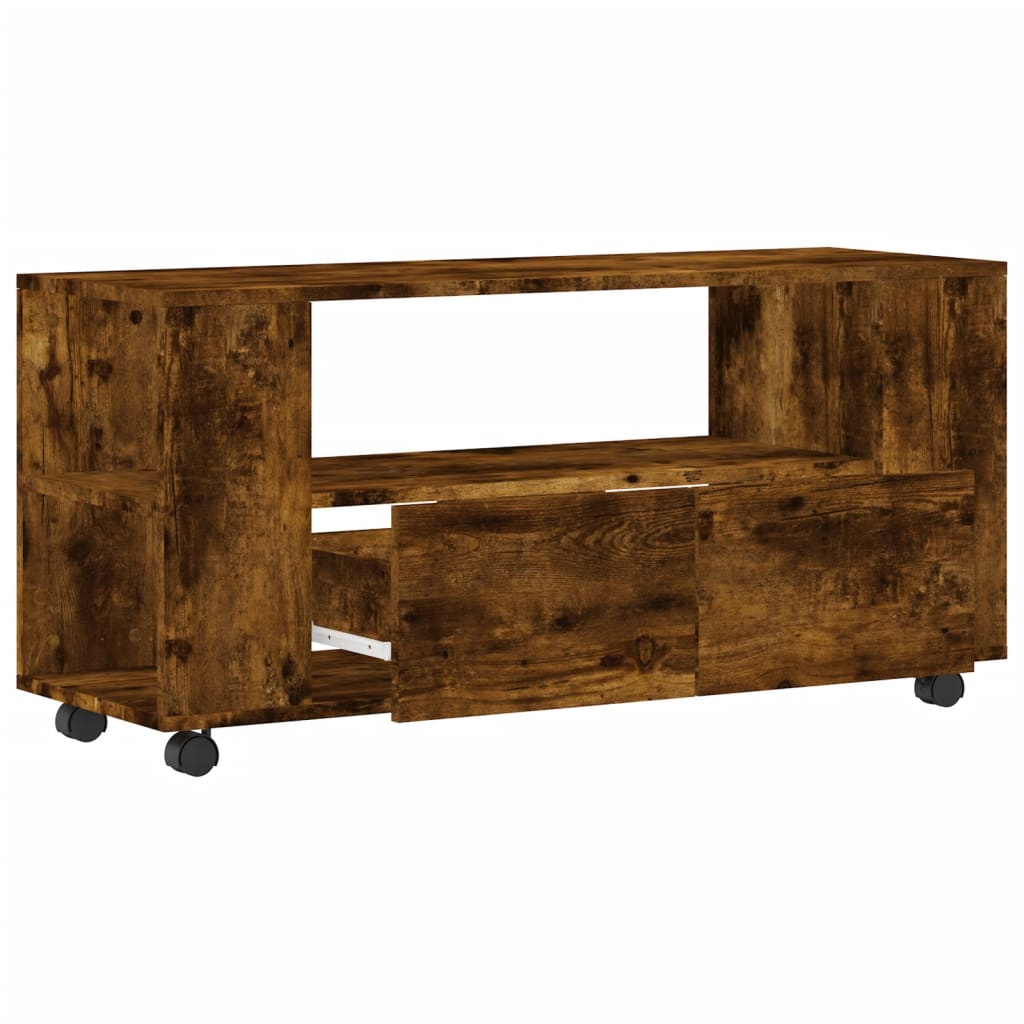 füstös tölgy színű szerelt fa TV-szekrény 102x34,5x43 cm