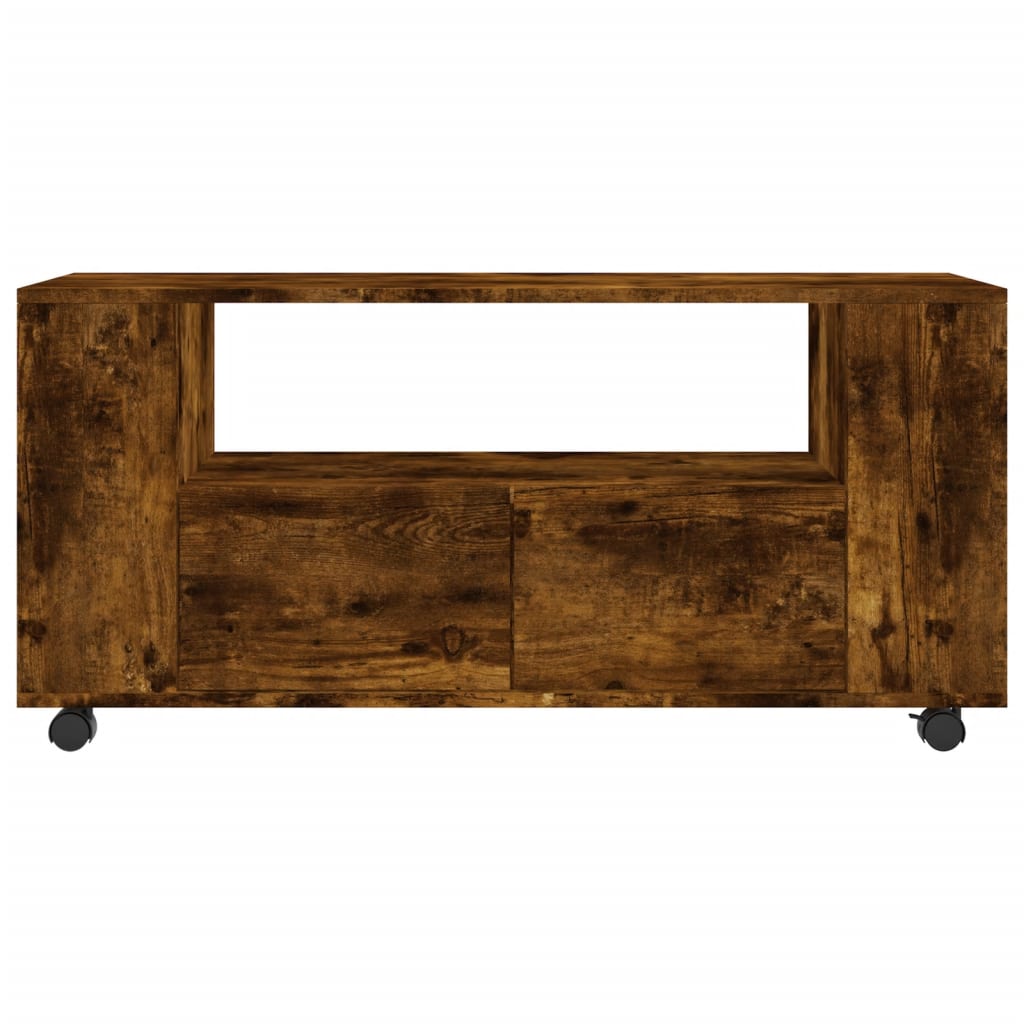 füstös tölgy színű szerelt fa TV-szekrény 102x34,5x43 cm