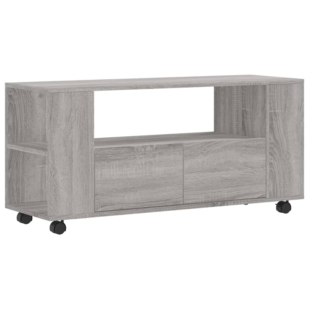 szürke sonoma színű szerelt fa TV-szekrény 102x34,5x43 cm