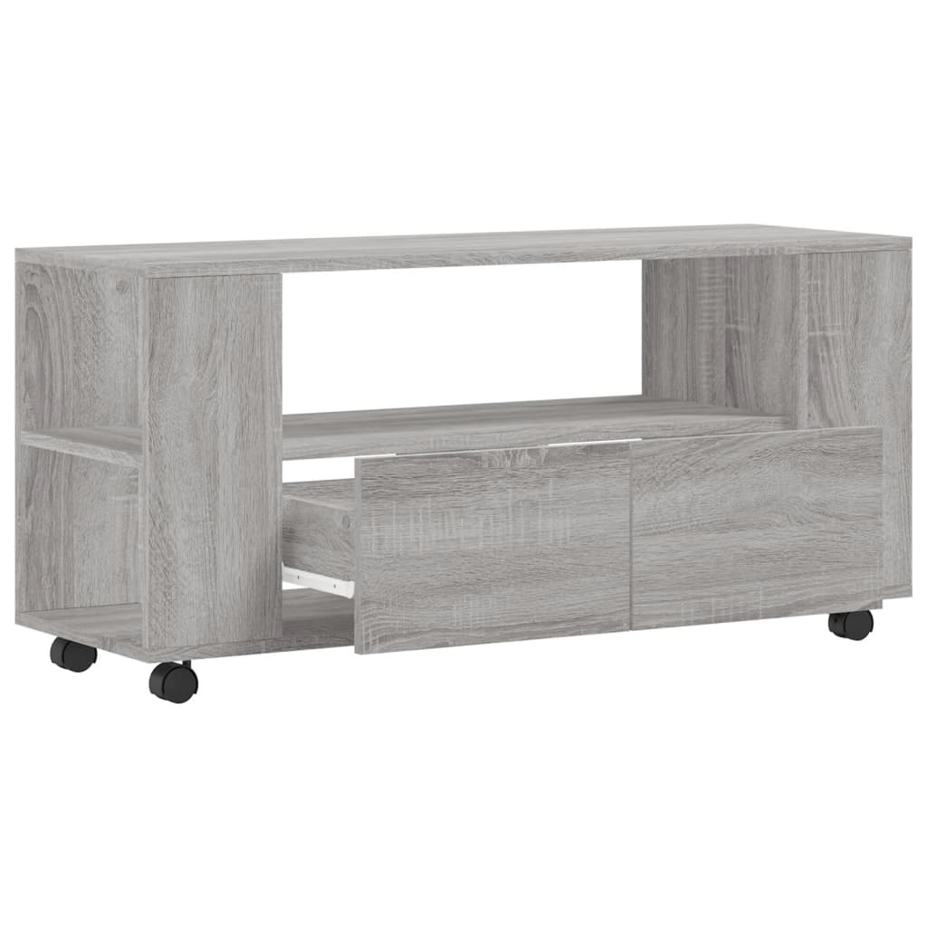 szürke sonoma színű szerelt fa TV-szekrény 102x34,5x43 cm