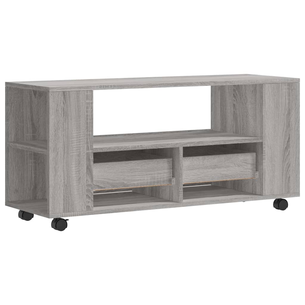 szürke sonoma színű szerelt fa TV-szekrény 102x34,5x43 cm
