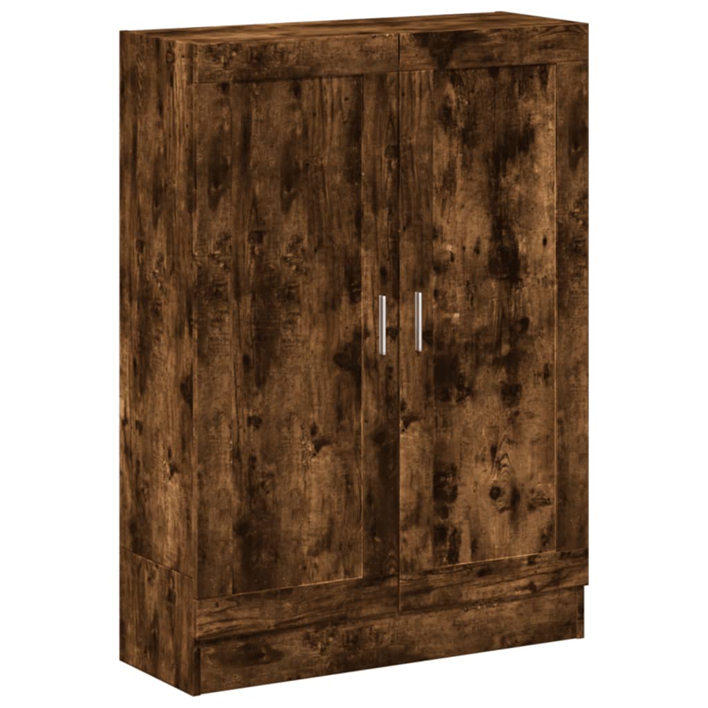 füstös tölgy színű szerelt fa könyvszekrény 82,5x30,5x115 cm