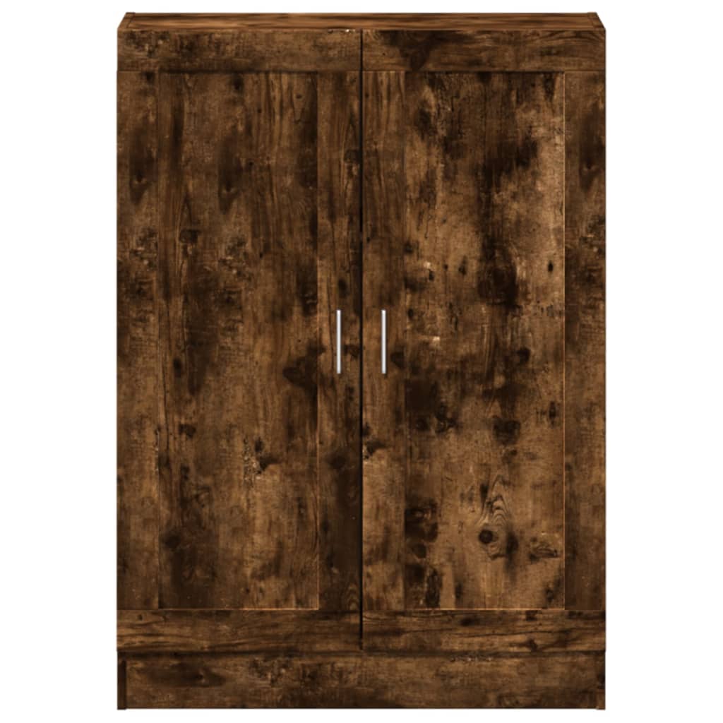 füstös tölgy színű szerelt fa könyvszekrény 82,5x30,5x115 cm