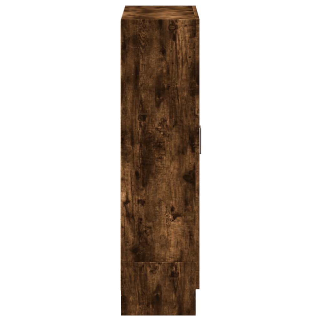 füstös tölgy színű szerelt fa könyvszekrény 82,5x30,5x115 cm