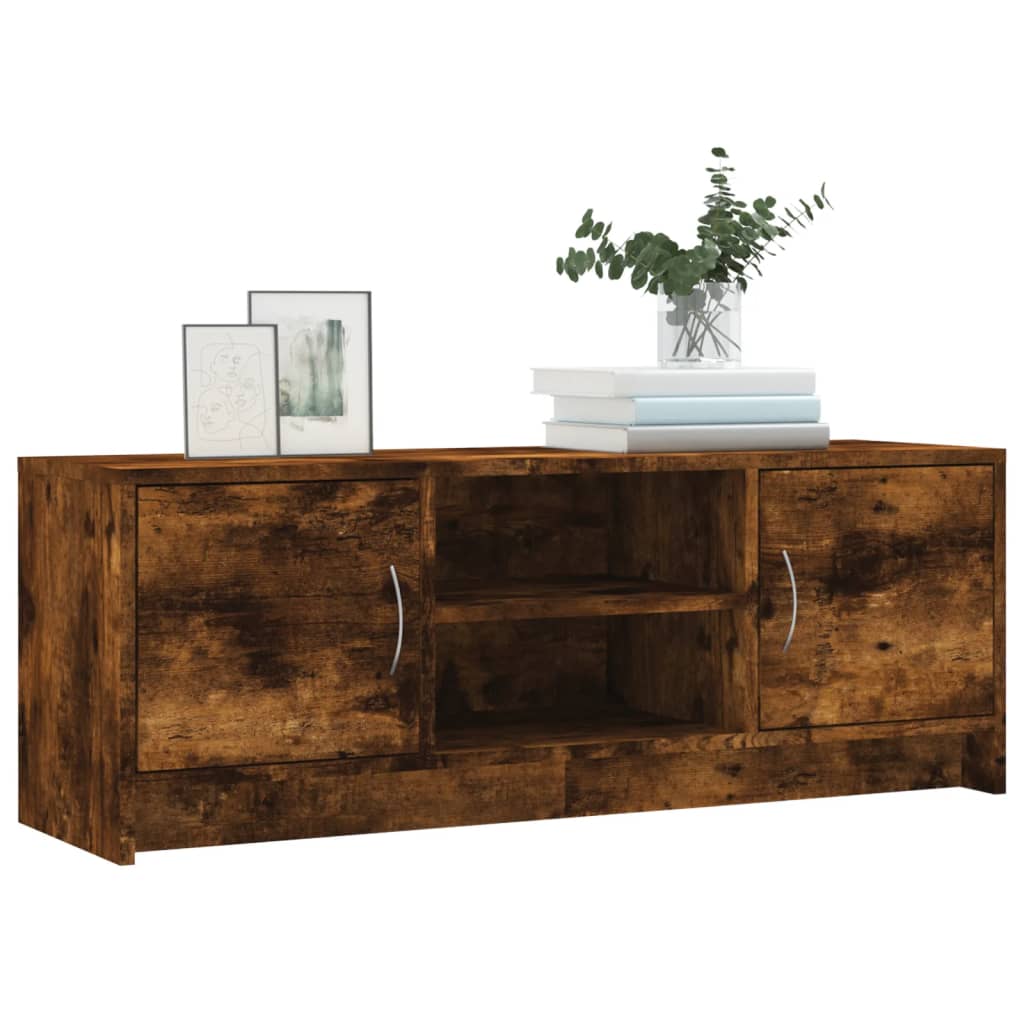 füstös tölgy színű szerelt fa TV-szekrény 102x30x37,5 cm