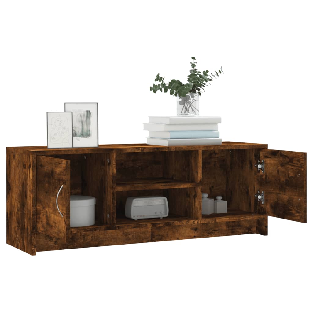 füstös tölgy színű szerelt fa TV-szekrény 102x30x37,5 cm