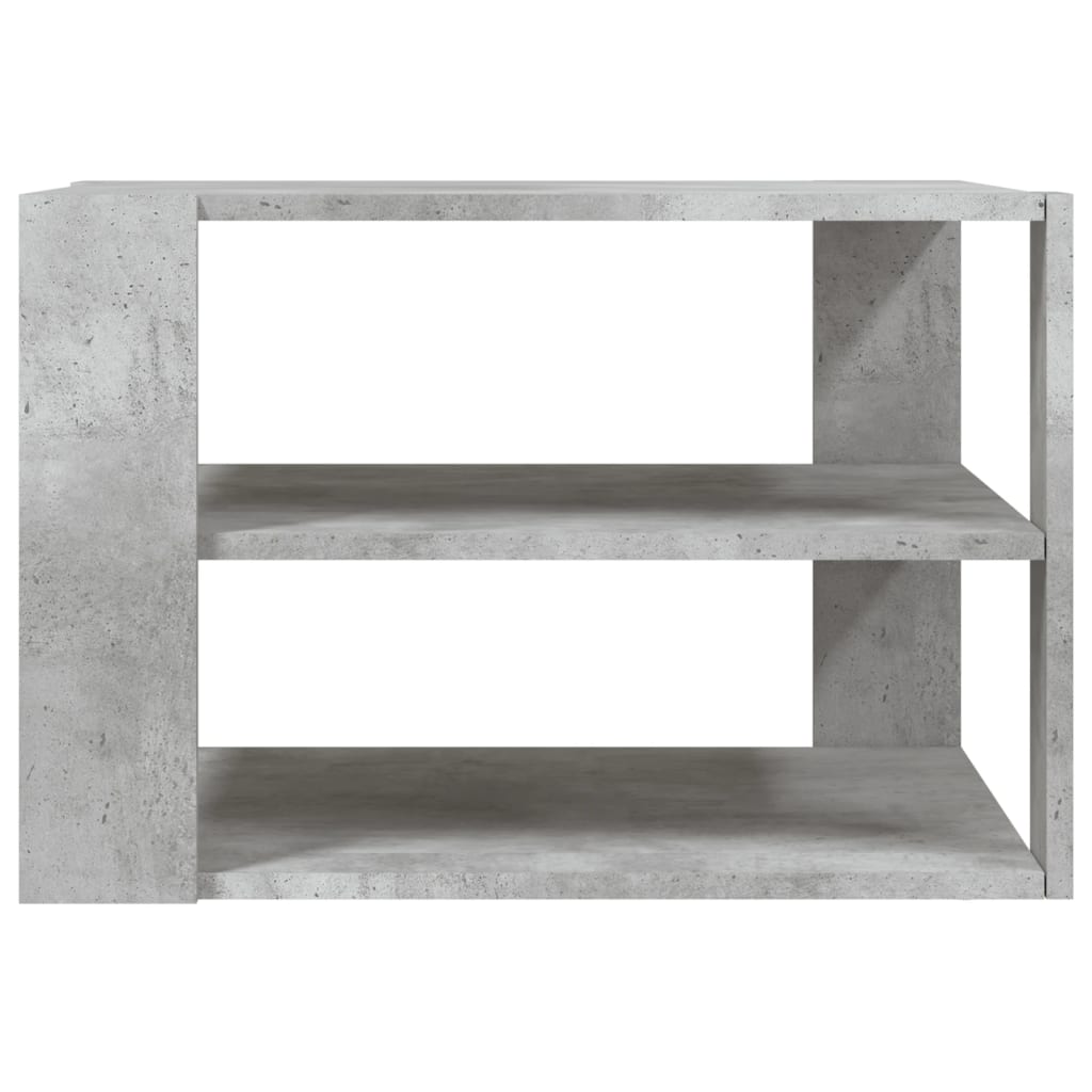 betonszürke szerelt fa dohányzóasztal 58 x 58 x 40 cm