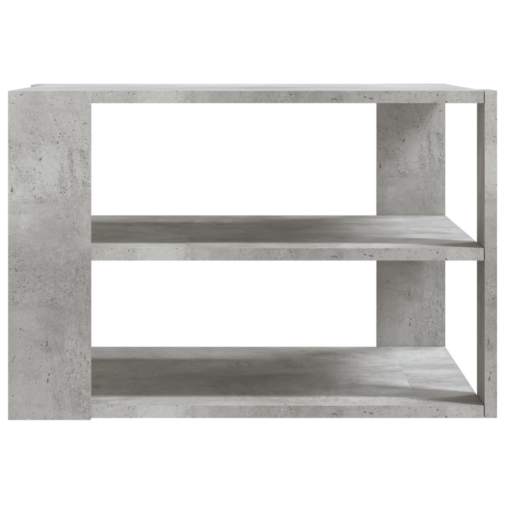 betonszürke szerelt fa dohányzóasztal 58 x 58 x 40 cm