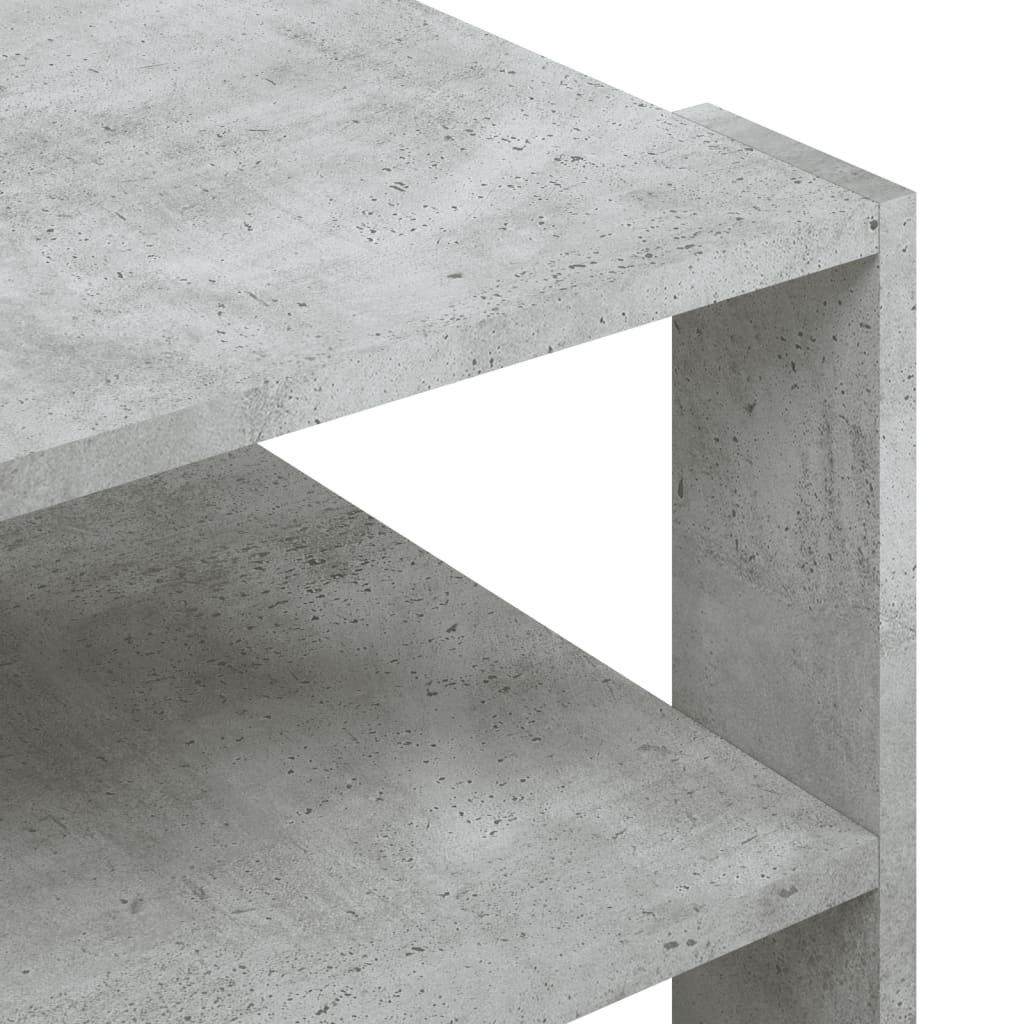 betonszürke szerelt fa dohányzóasztal 58 x 58 x 40 cm