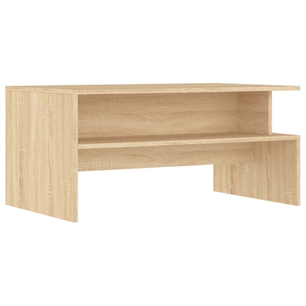 sonoma tölgy színű szerelt fa dohányzóasztal 90 x 55 x 42,5 cm